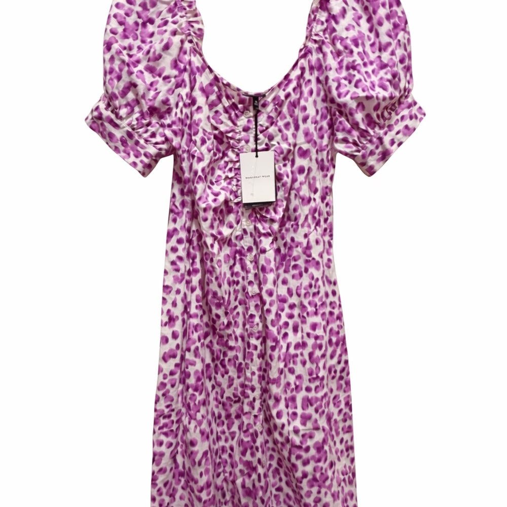 Who What Wear Purpley Pink and White Patterned Dress